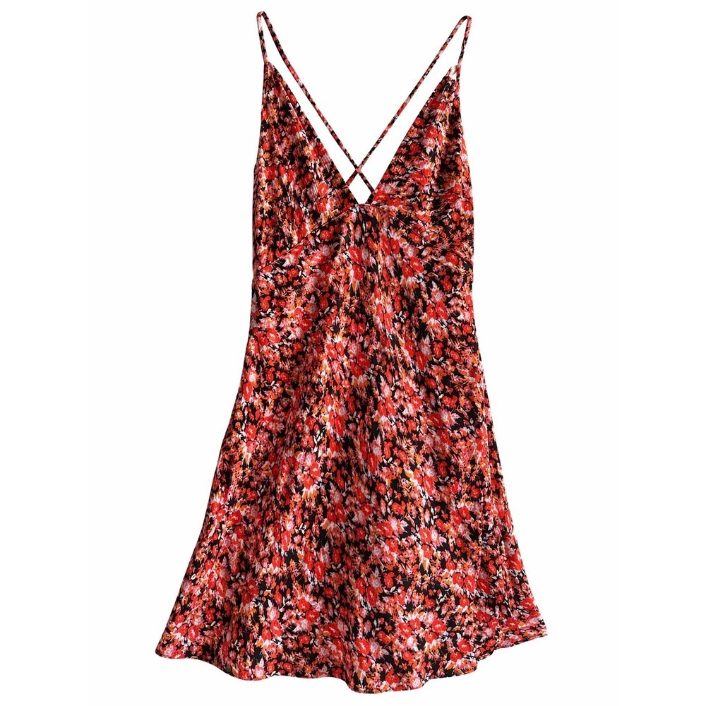 Free People Intimately Floral Slip Nightgown Small Petite Side Buttons